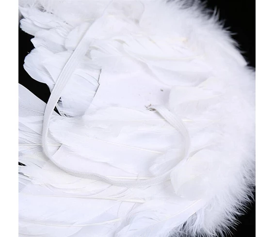 Needion - Beyaz Renkli Orta Boy Çocuk Melek Kanadı 50x35 cm