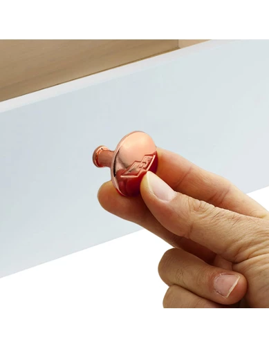 Needion - Big Baklavalı Düğme Çekmece Dolap Kapak Kulpu Kulbu Bakır Metal Kulp