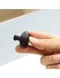 Needion - Big Baklavalı Düğme Çekmece Dolap Kapak Kulpu Kulbu Mat Siyah Metal Kulp