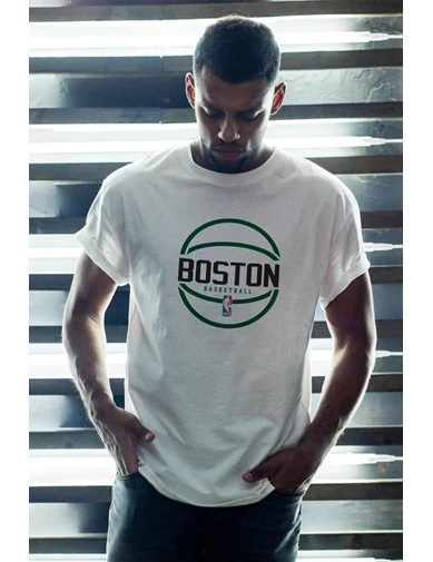 Needion - Boston Celtics 30 Beyaz Erkek Oversize Tshirt - Tişört