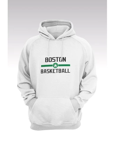 Needion - Boston Celtics 31 Beyaz Kapşonlu Sweatshirt - Hoodie