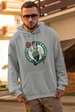Needion - Boston Logo NBA Gri Erkek Kapşonlu Sweatshirt - Hoodie M