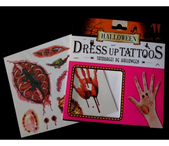 Needion - Cadılar Bayramı Halloween Dövme Tattoos 12li Karışık Model
