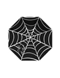 Needion - Cadılar Bayramı Örümcek Ağı Temalı Tabak Sekizgen 23 CM (8 Adet) Turuncu