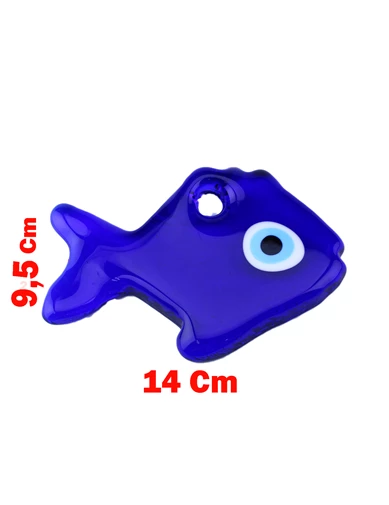 Needion - Cam Nazar Boncuğu Delikli Balık Modeli Büyük Boy