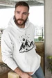 Needion - Camping Beyaz Erkek Kapşonlu Sweatshirt - Hoodie XL