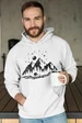 Needion - Camping Beyaz Erkek Kapşonlu Sweatshirt - Hoodie XL