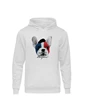 Needion - Casual French Bulldog Flag Beyaz Kapşonlu Hoodie Unisex S Beyaz