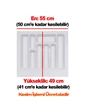 Needion - Çekmece İçi Kaşıklık Sağlığa Uygun Beyaz Çekmece Düzenleyici Kesilebilir 55 x 49 cm