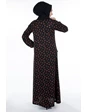 Needion - Cepli Desenli Tesettür Elbise Siyah FZ2012SH30 S-M 