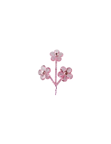 Needion - Çiçek 3 Lü Dal Şeffaf (10 Adet)