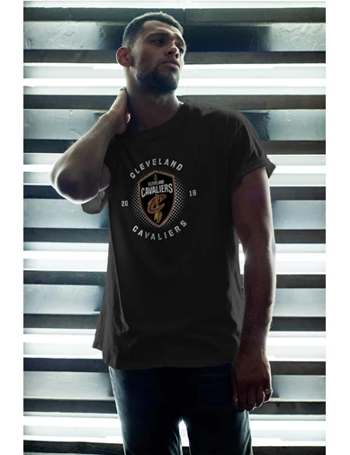 Needion - Cleveland 04 Siyah Erkek Oversize Tshirt - Tişört