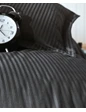 Needion - Cotton Box Çift Kişilik Saten Nevresim Takımı Elegante Stripe Siyah