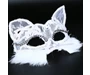 Needion - Dantelli Kedi Maskesi Beyaz Renk Yetişkin