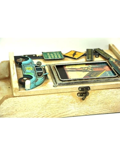 Needion - Dekoratif Kutu Anahtarlık Çerçeveli Askılık Vintage Hediyelik