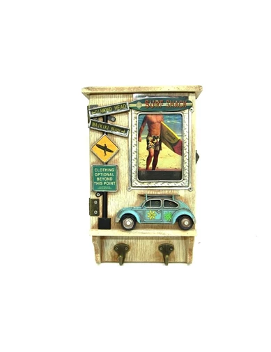 Needion - Dekoratif Kutu Anahtarlık Çerçeveli Askılık Vintage Hediyelik