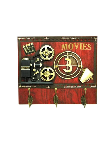 Needion - Dekoratif Metal Askı Askılık Sinemaskop Vintage Biblo Hediyelik
