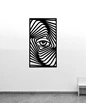 Needion - Dekoratif Zebra Desenli Göz Mdf Tablo