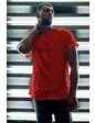 Needion - Devamke Kırmızı Erkek Oversize Tshirt - Tişört XL