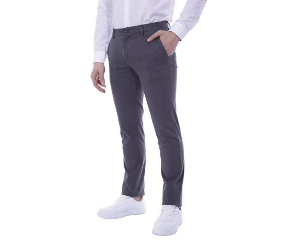Needion - Diandor Dar Kesim Yandan Cepli Erkek Pantolon Gri/Grey 1823300