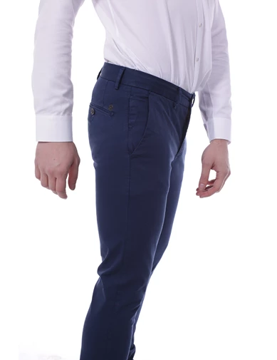Needion - Diandor Dar Kesim Yandan Cepli Erkek Pantolon Lacivert/Navy 1913057