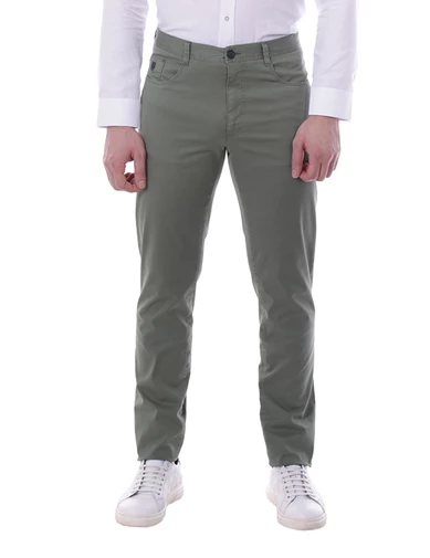 Needion - Diandor Dar Kesim Yüksel Bel Erkek Pantolon Yeşil/Green 1913008