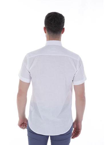 Needion - Diandor Kısa Kollu Erkek Gömlek Beyaz/White 1912615