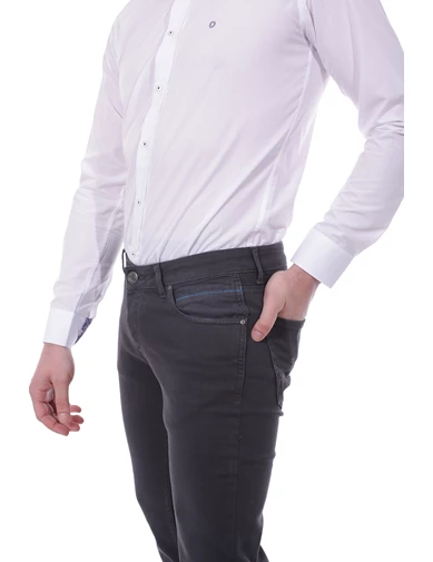 Needion - Diandor Pamuklu Slim Fit Erkek Pantolon Antrasit/Slategrey 1823000