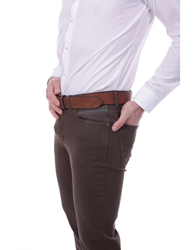 Needion - Diandor Pamuklu Slim Fit Erkek Pantolon Kahve/Brown 1823000