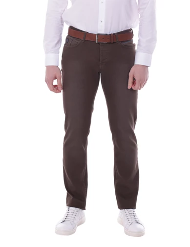Needion - Diandor Pamuklu Slim Fit Erkek Pantolon Kahve/Brown 1823000
