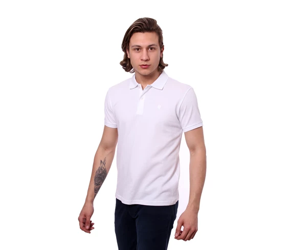 Needion - Diandor Polo Yaka Erkek T-Shirt Beyaz/White 1817016