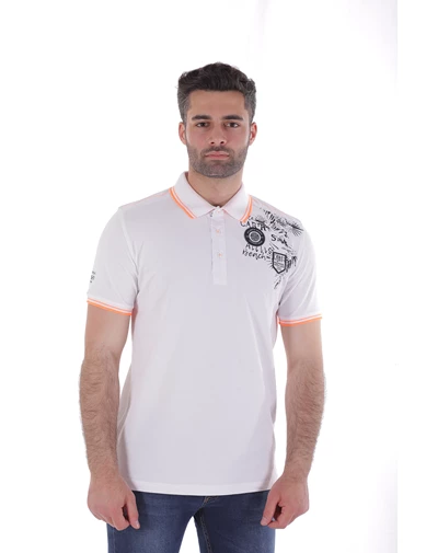 Needion - Diandor Polo Yaka Erkek T-Shirt Beyaz/White 2017021