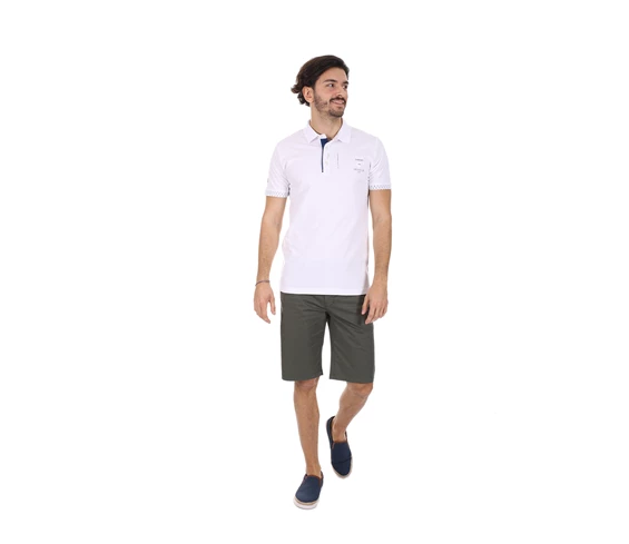 Needion - Diandor Polo Yaka Erkek T-Shirt Beyaz/White 2017028