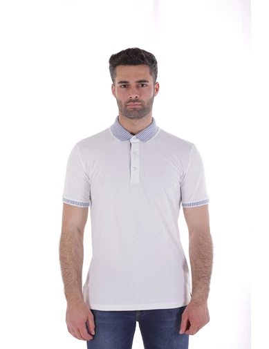 Needion - Diandor Polo Yaka Erkek T-Shirt Beyaz/White 2017029