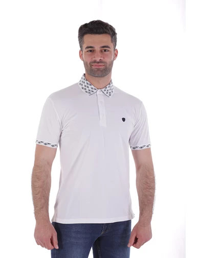 Needion - Diandor Polo Yaka Erkek T-Shirt Beyaz/White 2017030