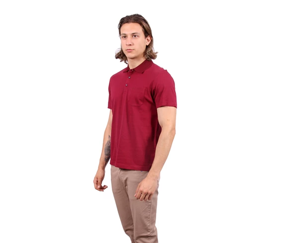 Needion - Diandor Polo Yaka Erkek T-Shirt Bordo 1917400