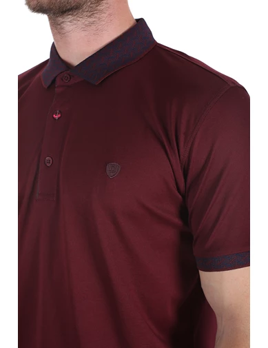 Needion - Diandor Polo Yaka Erkek T-Shirt Bordo/Maroon 2117018