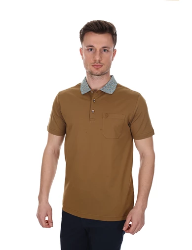 Needion - Diandor Polo Yaka Erkek T-Shirt Kahve/Brown 2117300