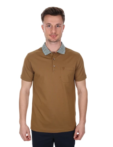 Needion - Diandor Polo Yaka Erkek T-Shirt Kahve/Brown 2117300