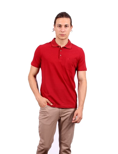 Needion - Diandor Polo Yaka Erkek T-Shirt Kırmızı 1917400