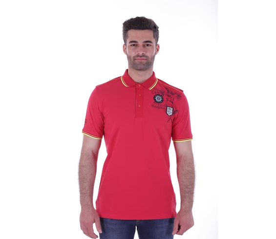 Needion - Diandor Polo Yaka Erkek T-Shirt Kırmızı/Red 2017021