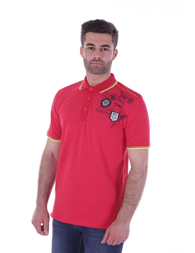 Needion - Diandor Polo Yaka Erkek T-Shirt Kırmızı/Red 2017021