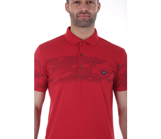 Needion - Diandor Polo Yaka Erkek T-Shirt Kırmızı/Red 2017037