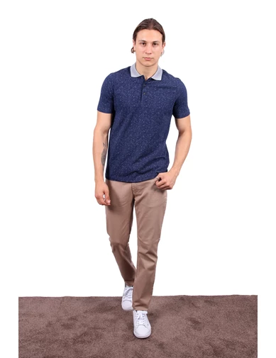 Needion - Diandor Polo Yaka Erkek T-Shirt Lacivert Mavi 1917400