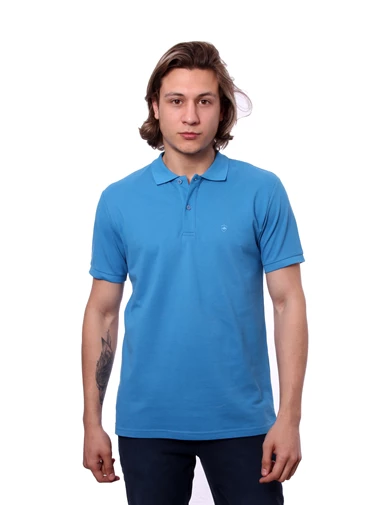 Needion - Diandor Polo Yaka Erkek T-Shirt Mavi/Blue 1817016