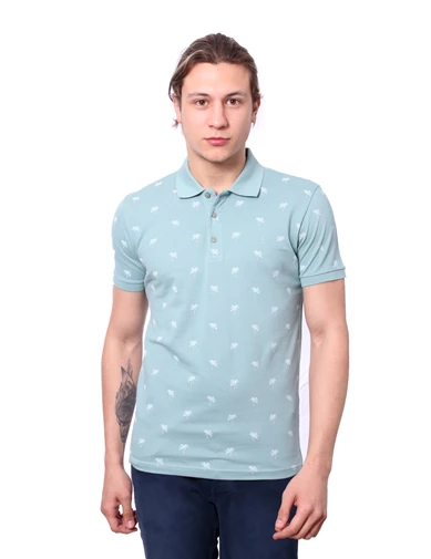Needion - Diandor Polo Yaka Erkek T-Shirt Mint/Aqua 1917033