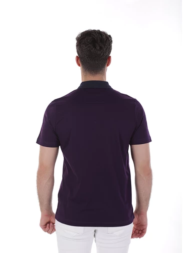 Needion - Diandor Polo Yaka Erkek T-Shirt Mor/Purple 2017000