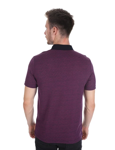 Needion - Diandor Polo Yaka Erkek T-Shirt Mor/Purple 2117200