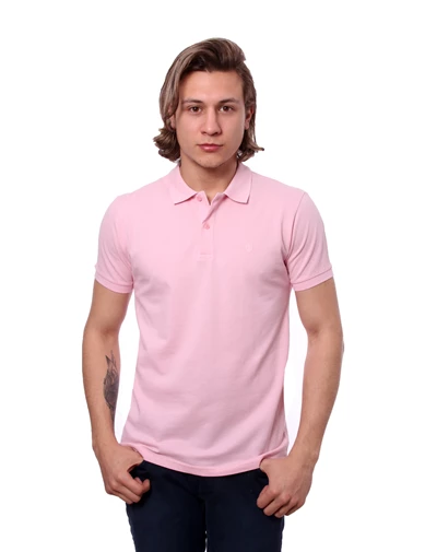 Needion - Diandor Polo Yaka Erkek T-Shirt Pembe/Pink 1817016