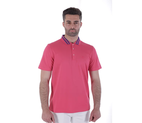 Needion - Diandor Polo Yaka Erkek T-Shirt Pembe/Pink 2017003